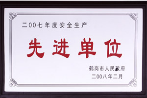 2007年度安全生產(chǎn)先進單位