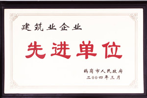 2004年度建筑業(yè)企業(yè)先進單位