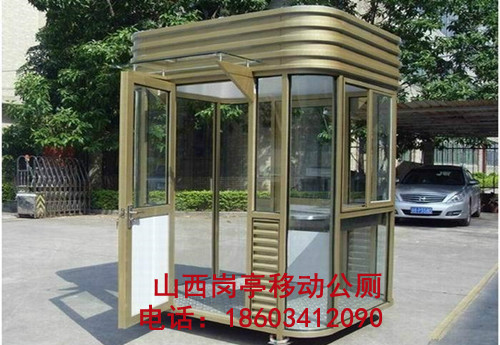 钢结构氟碳漆玻璃岗亭