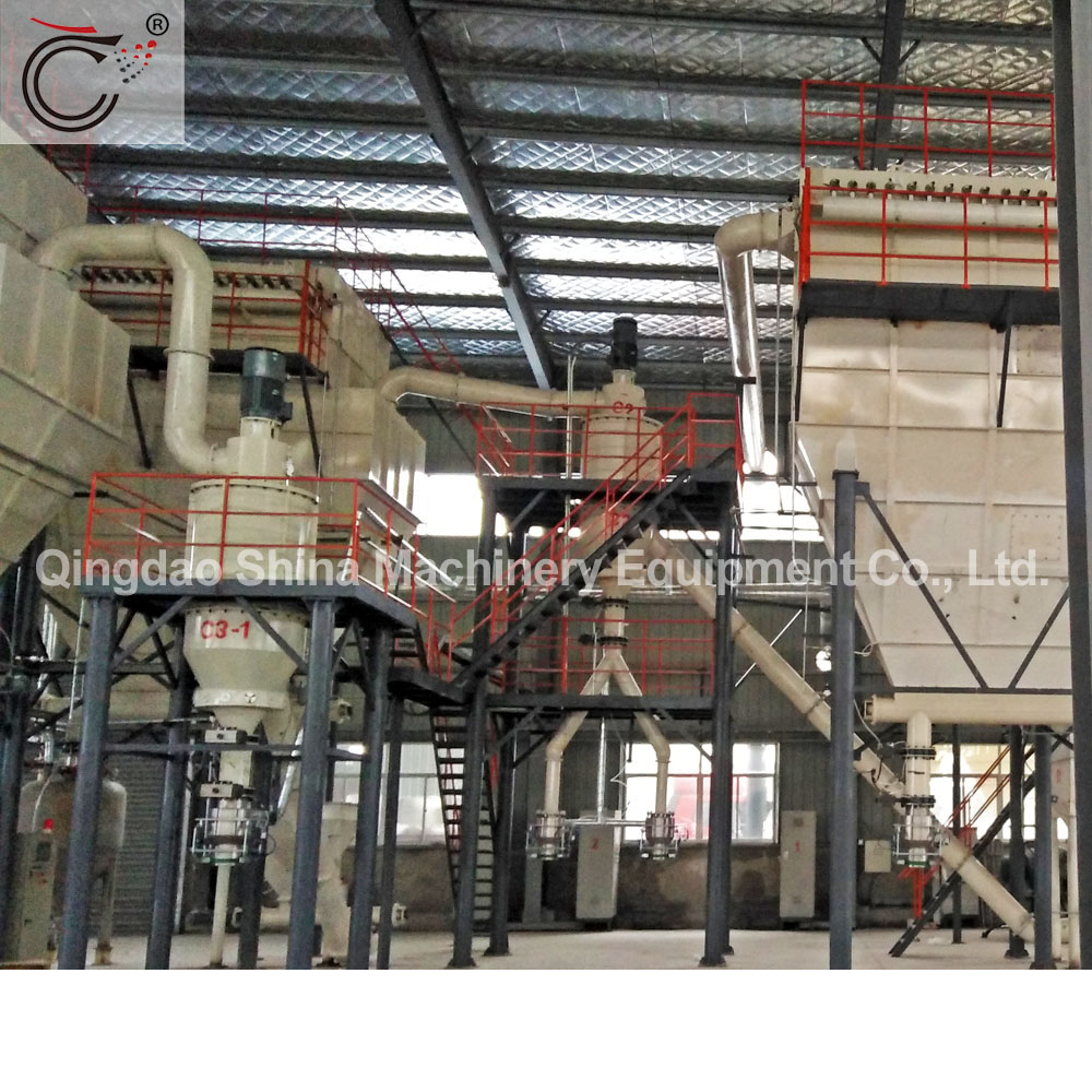 Vertical air classifier in series production line