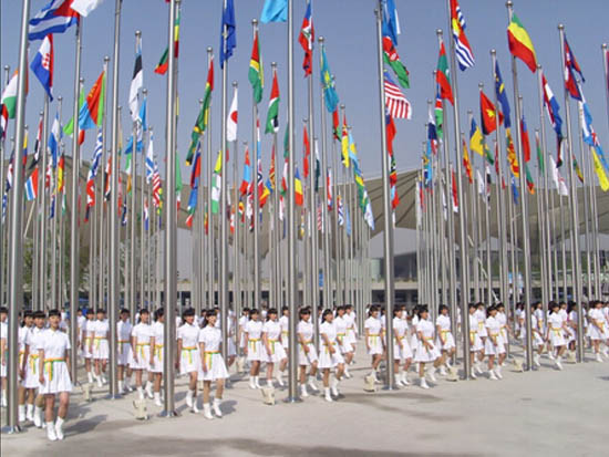 不锈钢电动风动旗杆