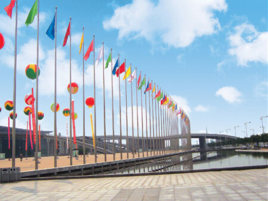 不锈钢电动风动旗杆