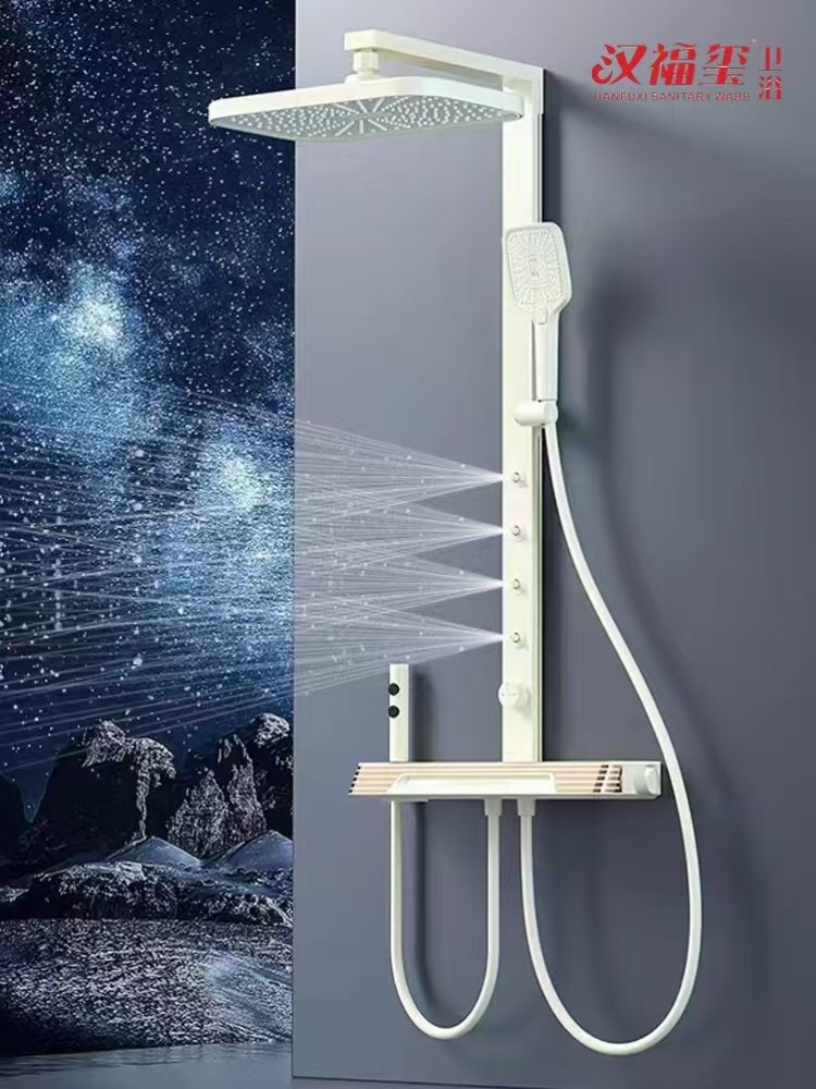 HFX-銅70大置物淋雨花灑-啞白