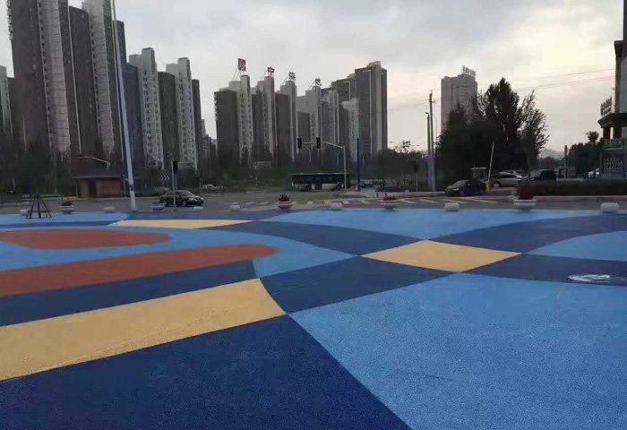 中海地產廣場彩色透水地坪