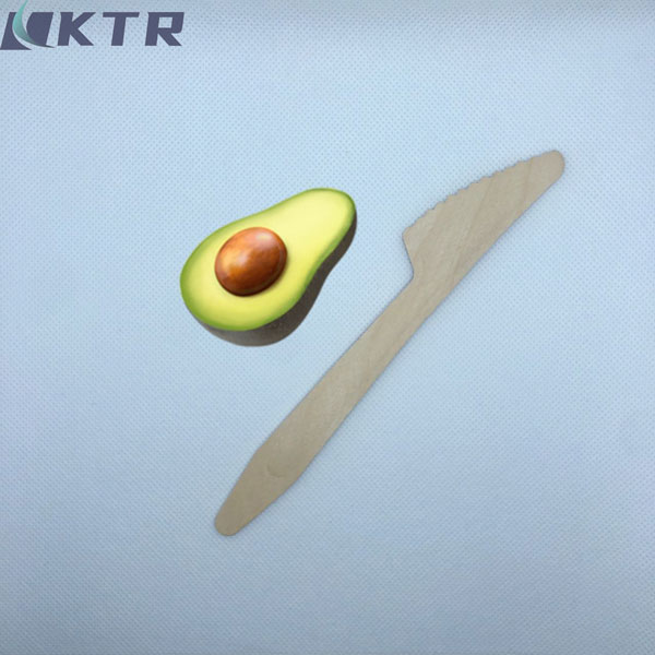 Disposable Wooden Dessert Knife 165mm Wooden Fnives Wholesale KTR 1003 