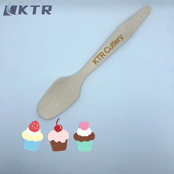 Disposable Wooden Dessert Spoon 185mm Spoons Wooden Wholesale