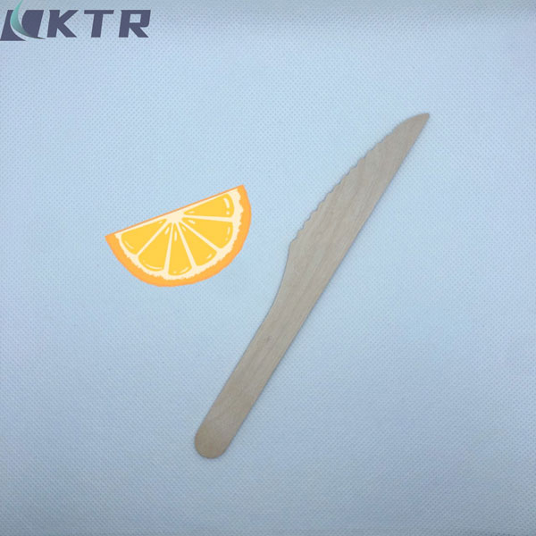 Disposable Wooden Dessert Knife 165mm Wooden Fnives Wholesale KTR 1001 