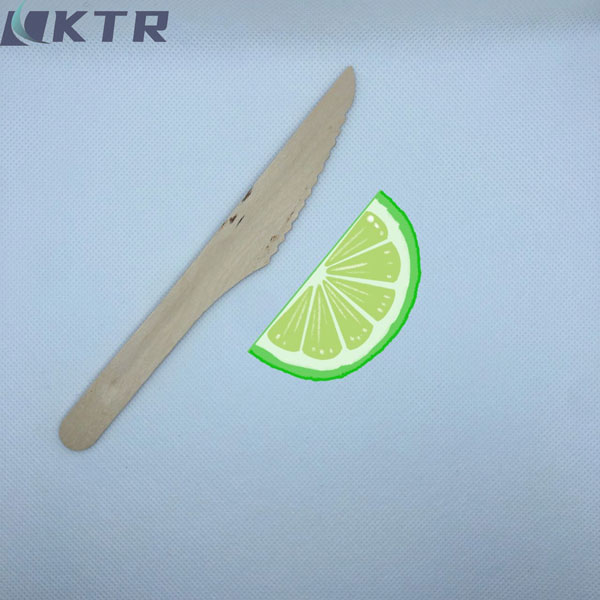 Disposable Wooden Dessert Knife 165mm Wooden Fnives Wholesale KTR1002 