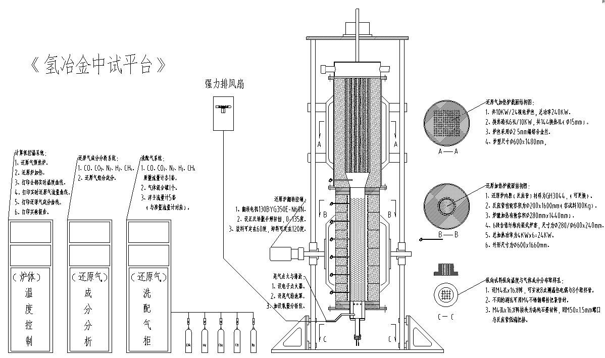 10Kg氢冶金试验平台