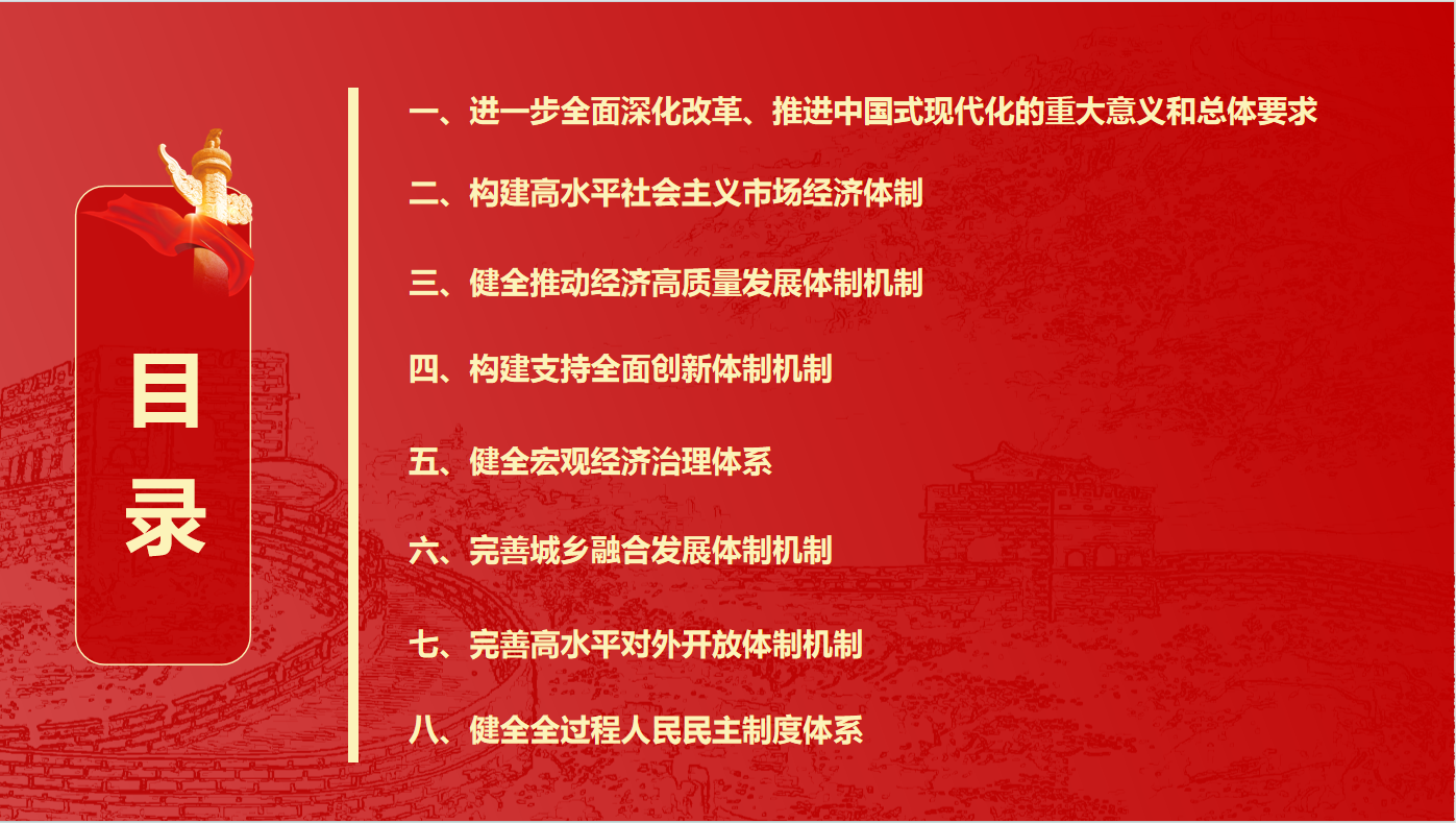 8月党组织重点学：党的二十届三中全会精神