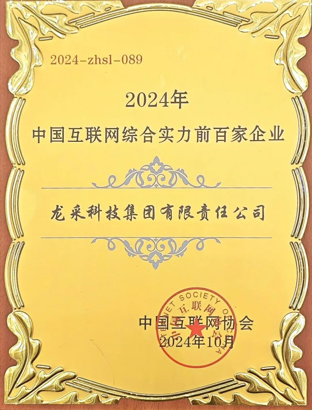 廿年榮耀 十歷百?gòu)?qiáng)丨龍采科技集團(tuán)榮膺2024年中國(guó)互聯(lián)網(wǎng)綜合實(shí)力前百企業(yè)