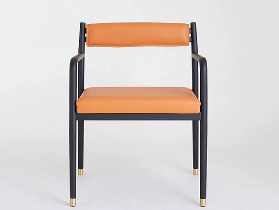 Y08扶手椅（黑配橙立面）1