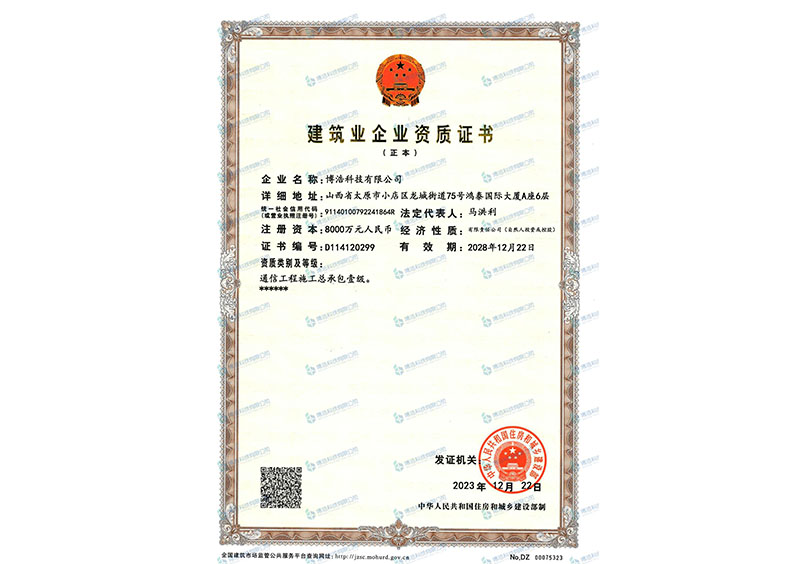 資質(zhì)展示