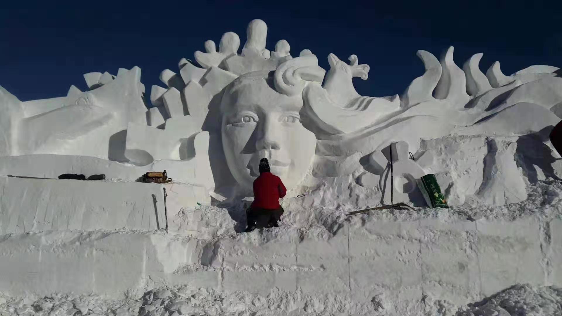 冰雪冰雕施工 (2)