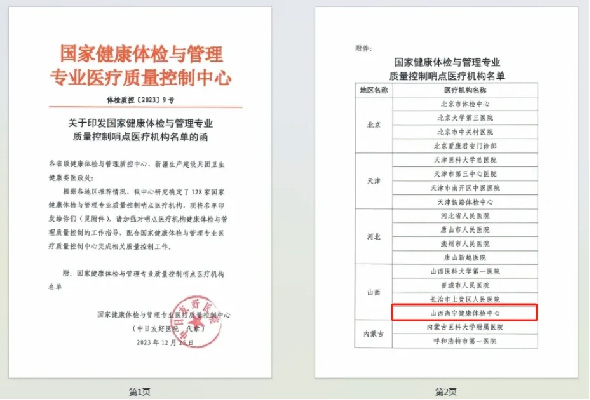 喜讯 国家级哨点医疗机构 尚宁体检榜上有名