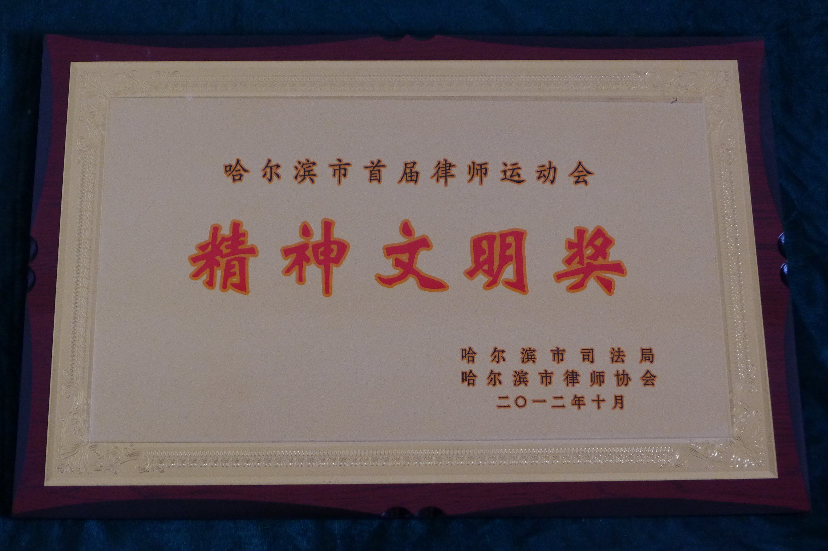 2012年度运动会精社文明奖