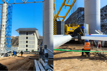 加速推進華電錦興興縣2×350MW1#機組直接空冷安裝，雙吊協作鑄就精品