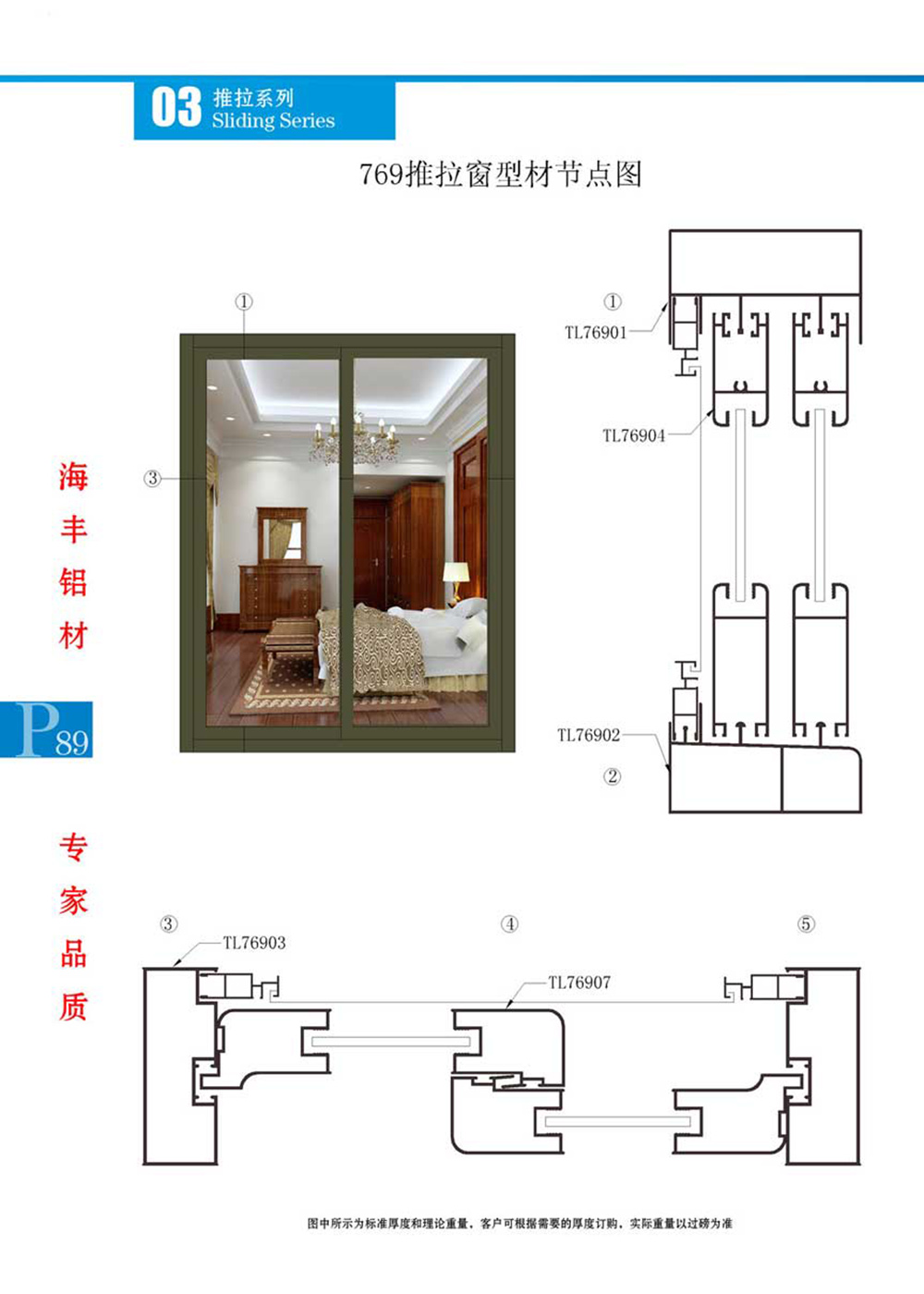 TL769推拉窗系列节点图