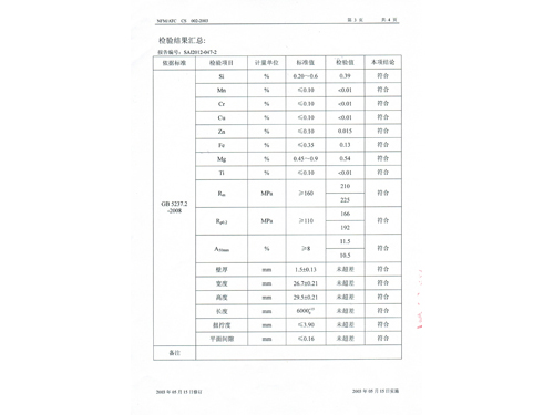 阳极氧化型材