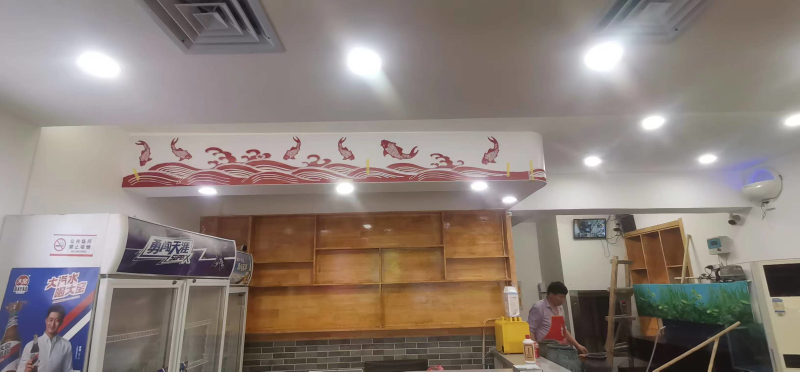 重庆地摊鱼3M灯箱加发光字解决方案