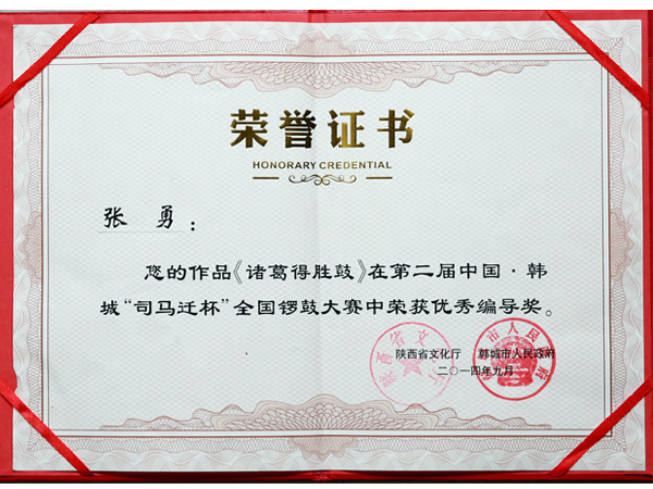 “司马迁”杯优秀编导奖