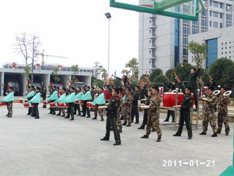 南宁某支队50人威风锣鼓队