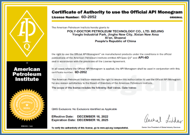 API Certification