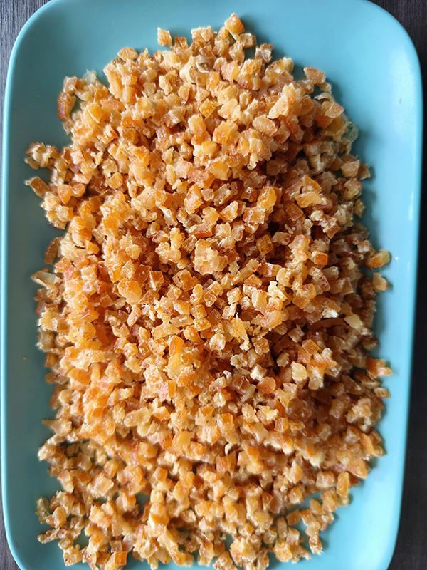 dried tangerine peel dices
