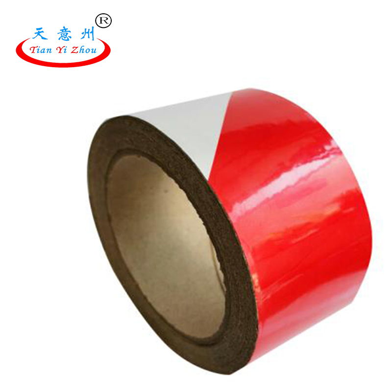 反光条警示胶带-红白斜纹