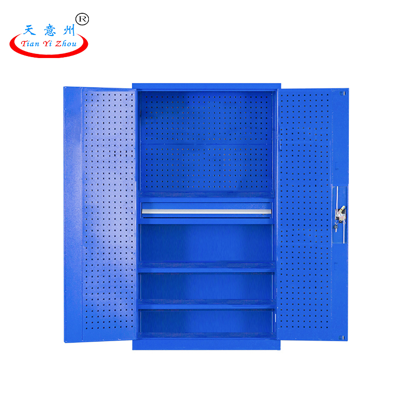 重型工具柜-内一抽带挂板-蓝色