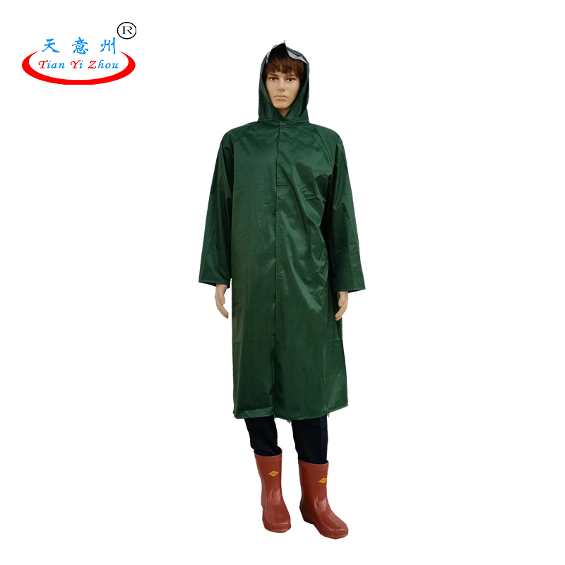 雨衣连体大褂-绿色