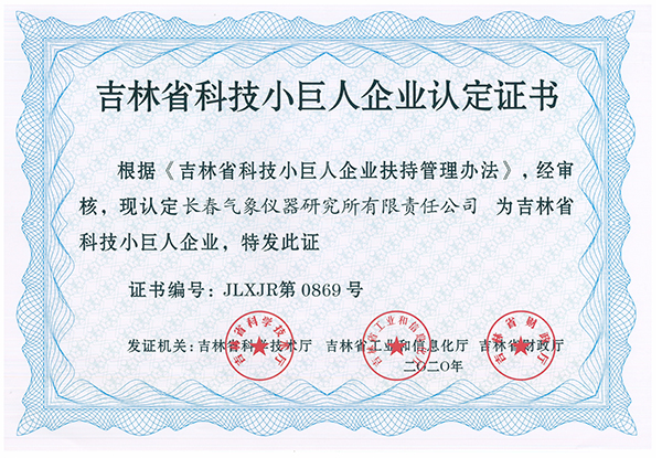 吉林省科技型小巨人企业