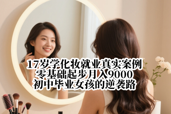 17岁学化妆就业真实案例：零基础起步月入9000，初中毕业女孩的逆袭路