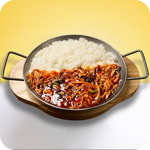 鱼香肉丝盖饭