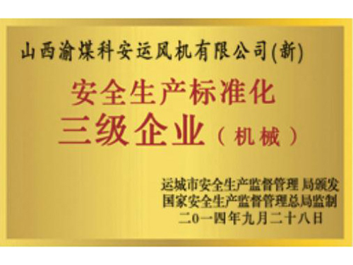 安全生产标准化三级企业