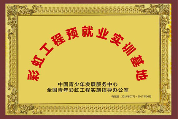 铜牌—彩虹工程预就业实训基地