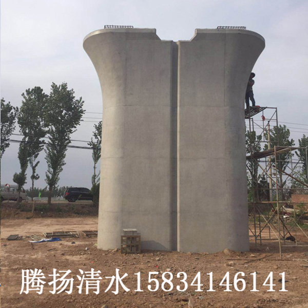 清徐太焦高鐵混凝土墩柱色差處理 面積1200平米2