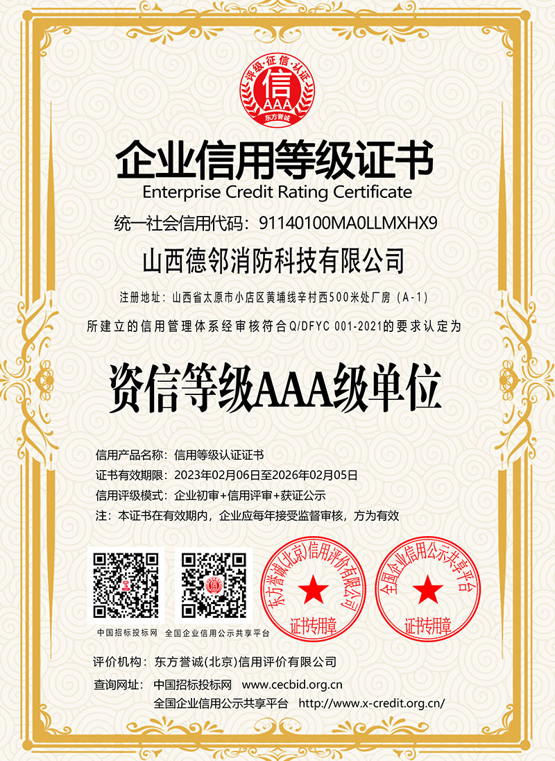 資信等級AAA級單位