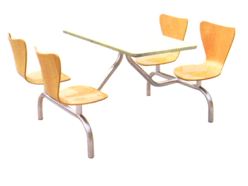 木纹旋转椅餐桌