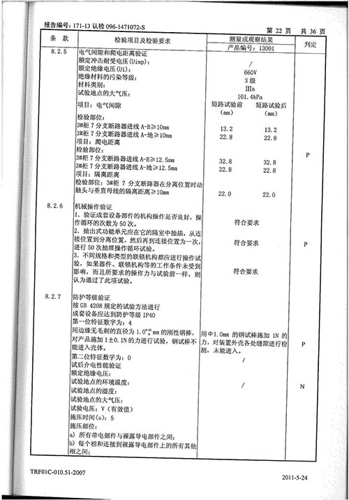 MNS检验报告