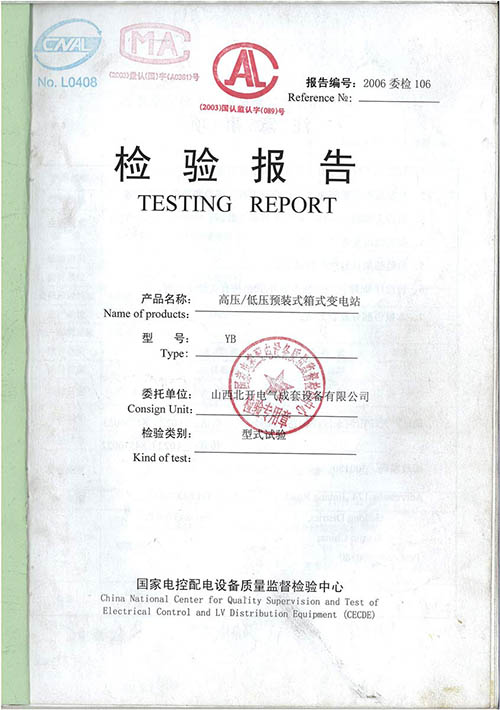 YBM检验报告