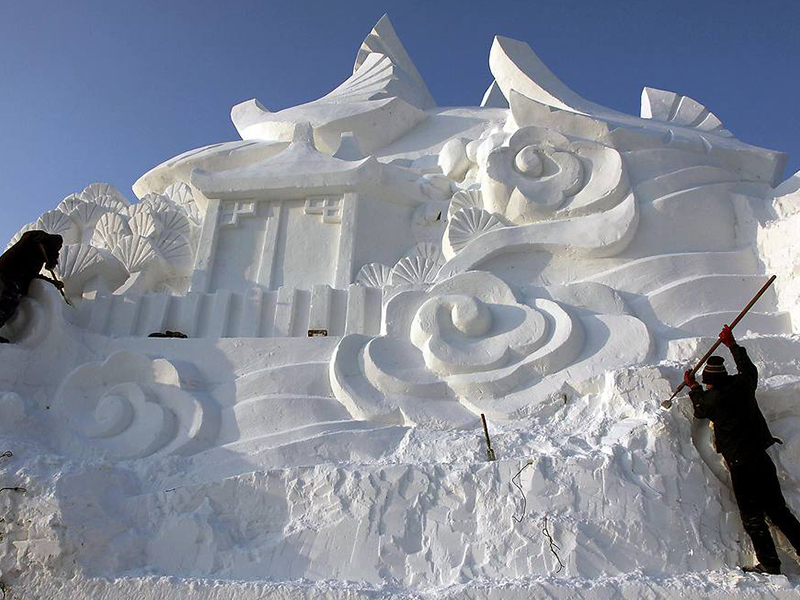 室外雪景