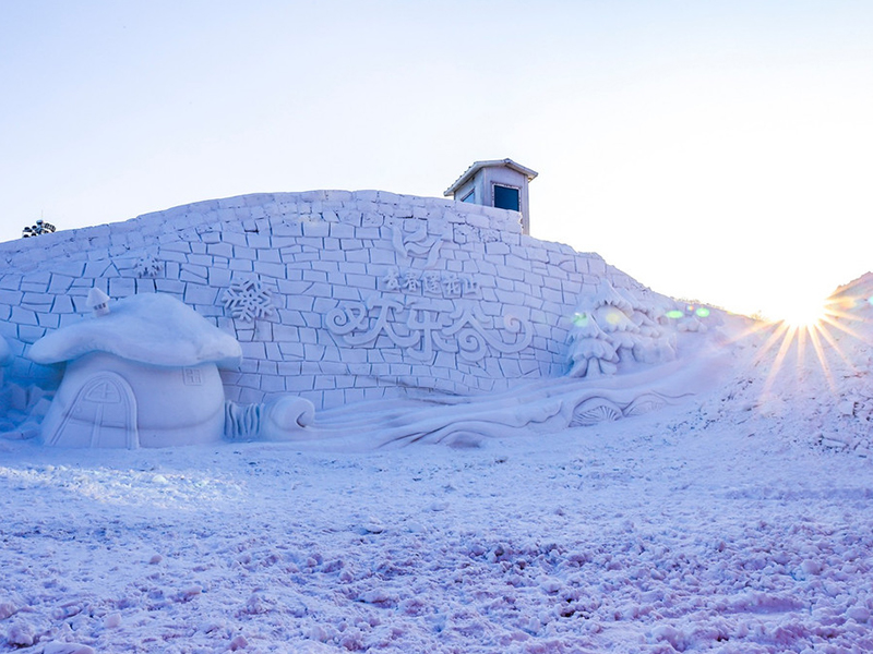 室外雪景