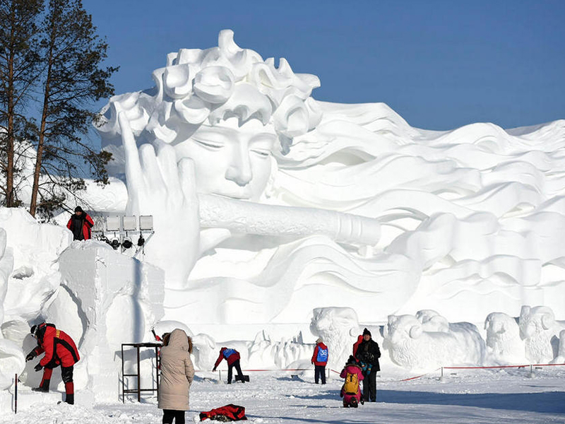 室外雪景