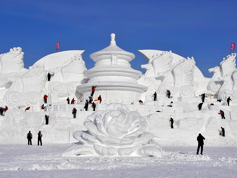 室外雪景