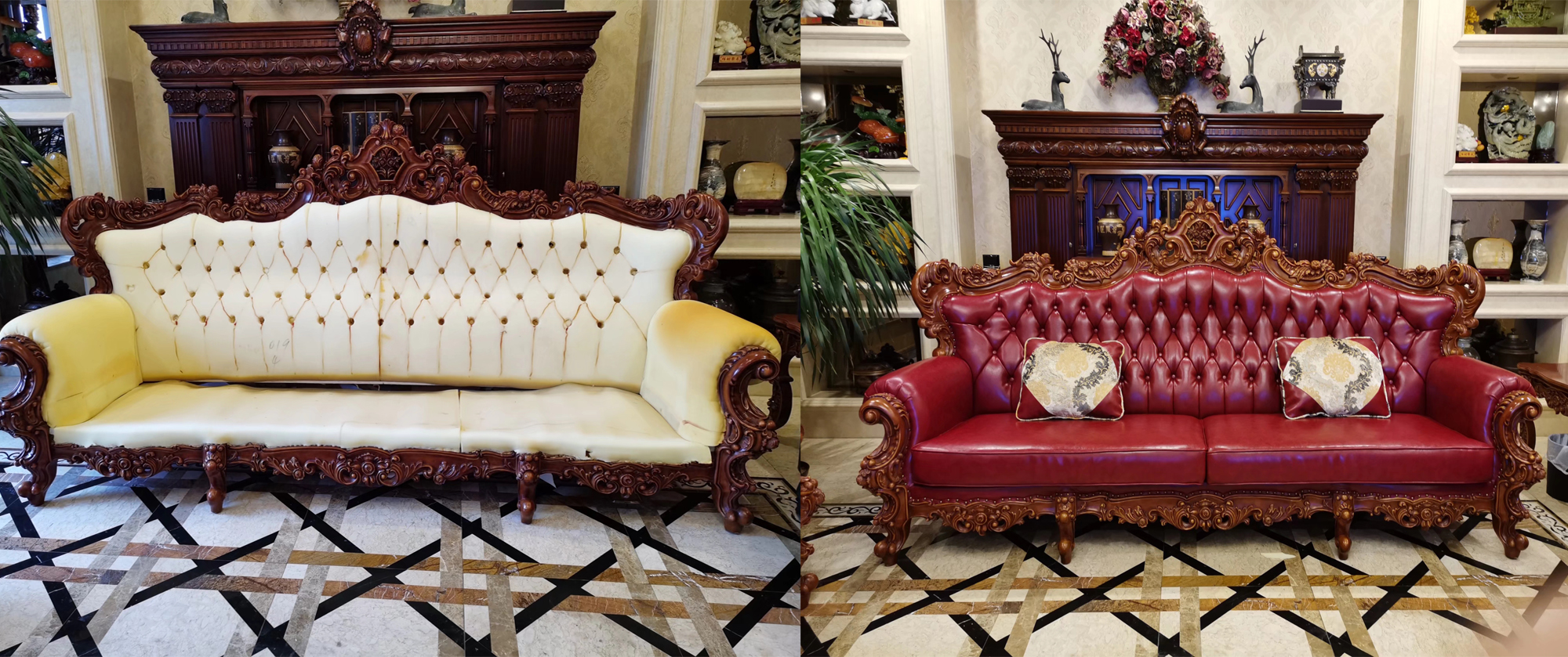 沙发换面前后对比2