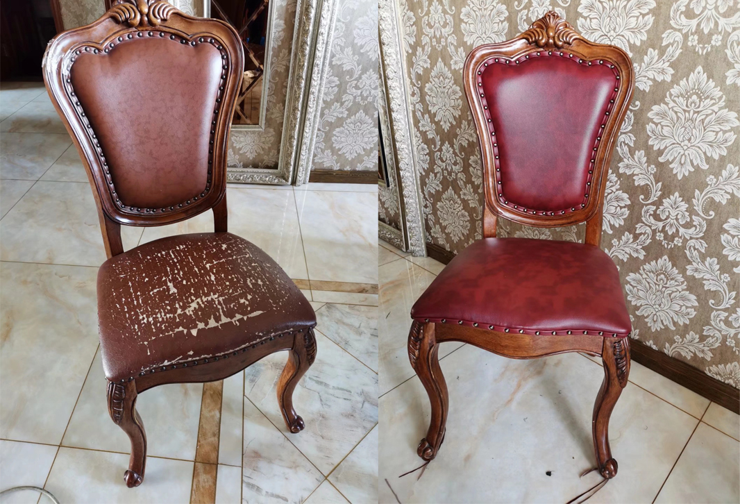 椅子换面前后对比