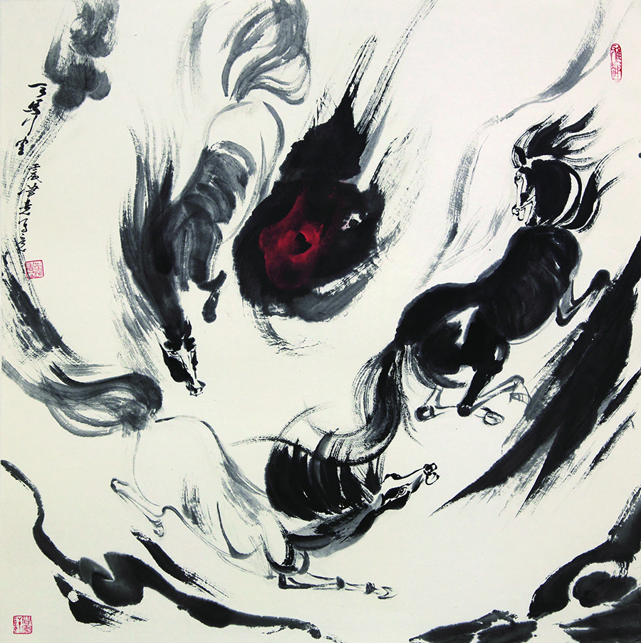 《天马行空》68x68cm