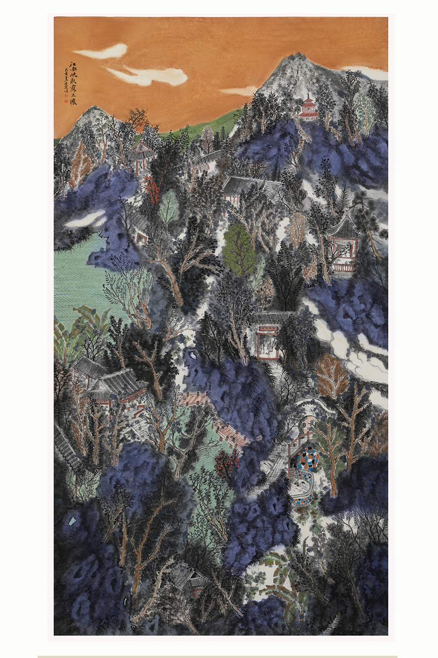 《江南晚秋露正浓》228x123cm