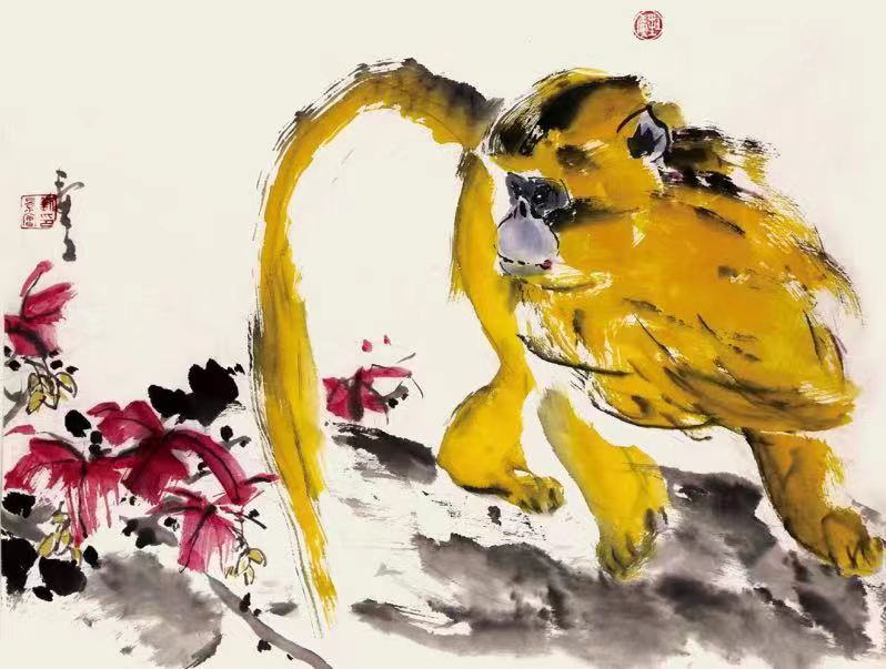 刘景曾《中国之贵》纸本画芯34cmx45cm